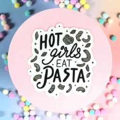 Stor sticker - Hot girls eat pasta