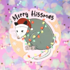 Stor sticker opossum hissmas