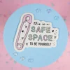 Stor sticker - Safe space