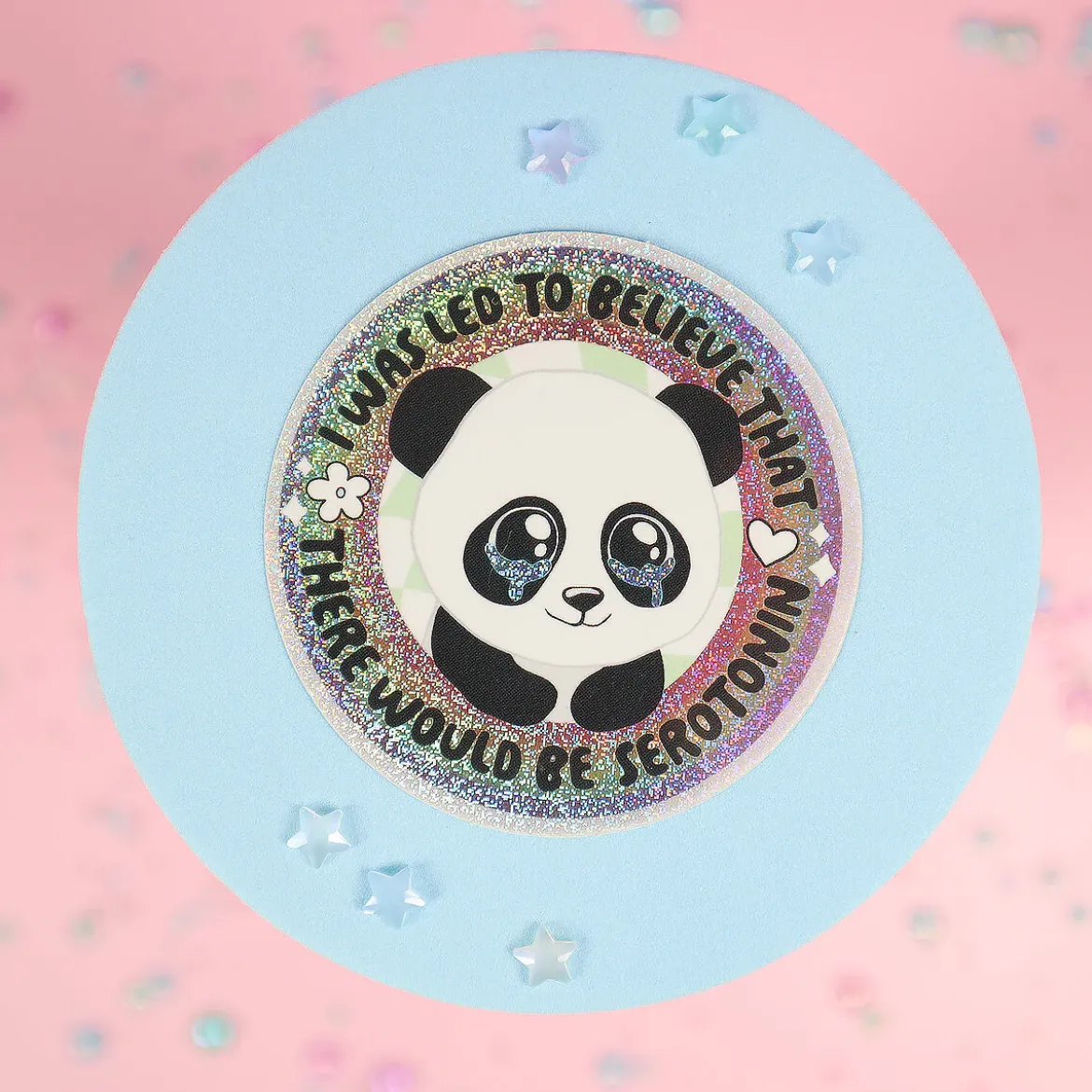 Stor sticker - Serotonin panda