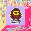 Stor Sticker - Strawbarely hanging on