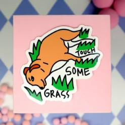 Stor Sticker - Touch Some Grass