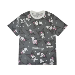 T-Shirt - Kuromi Allover Charcoal/White