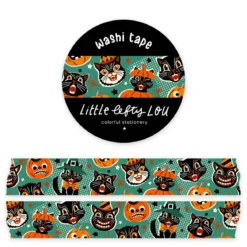 Vintage Halloween Washi Tape Green