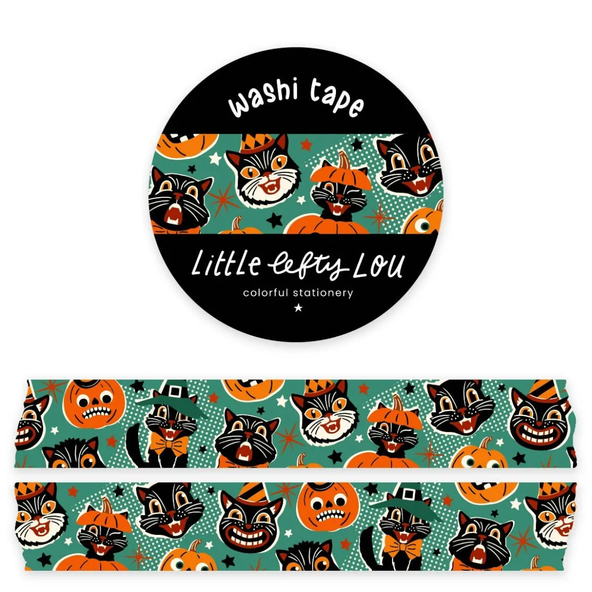 Vintage Halloween Washi Tape Green