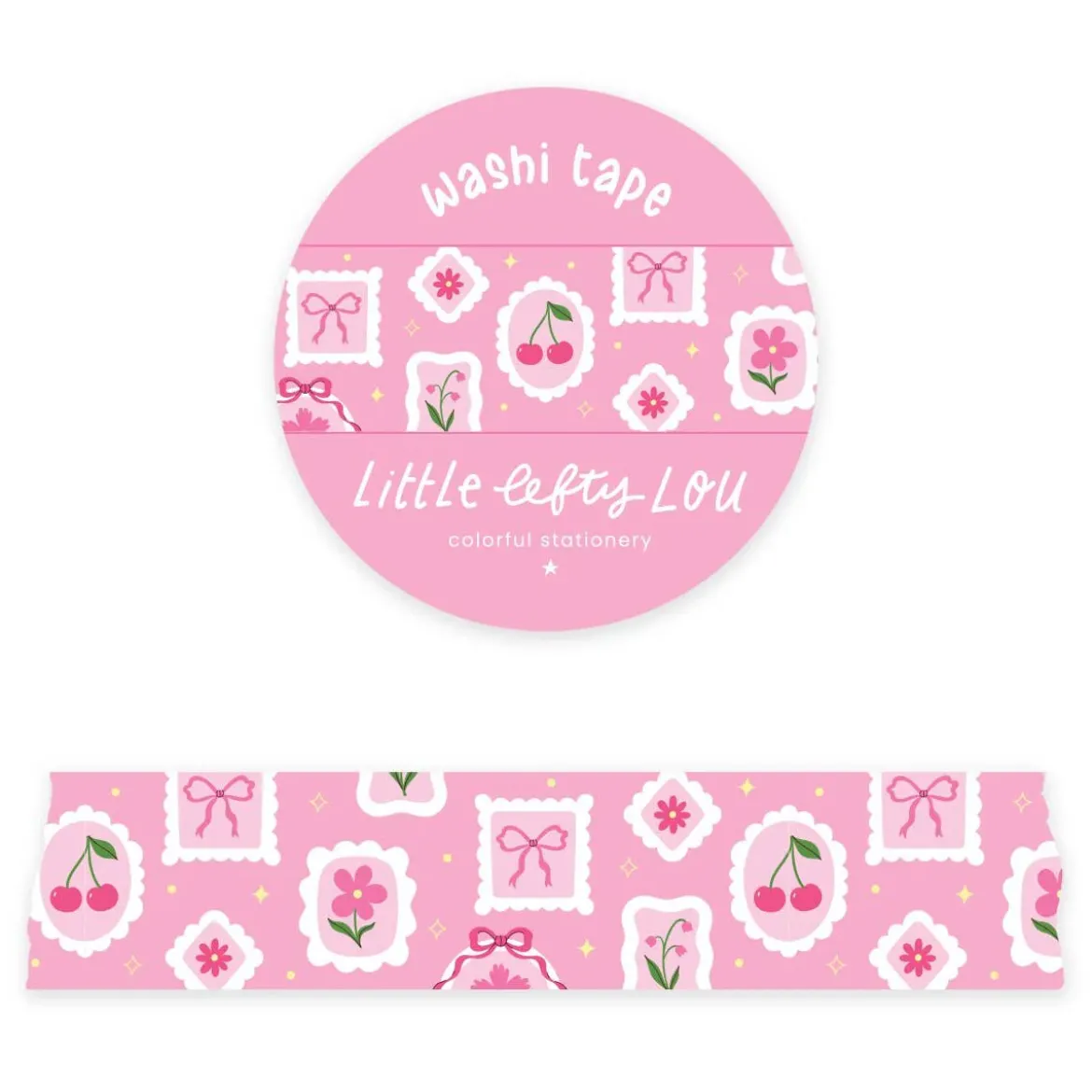 Wide Art Frames On Pink Washi Tape