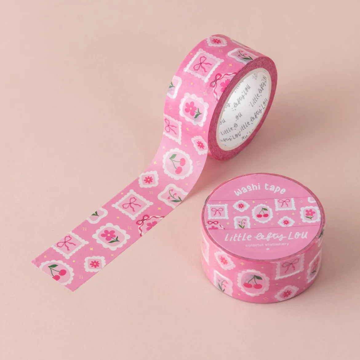 Wide Art Frames On Pink Washi Tape